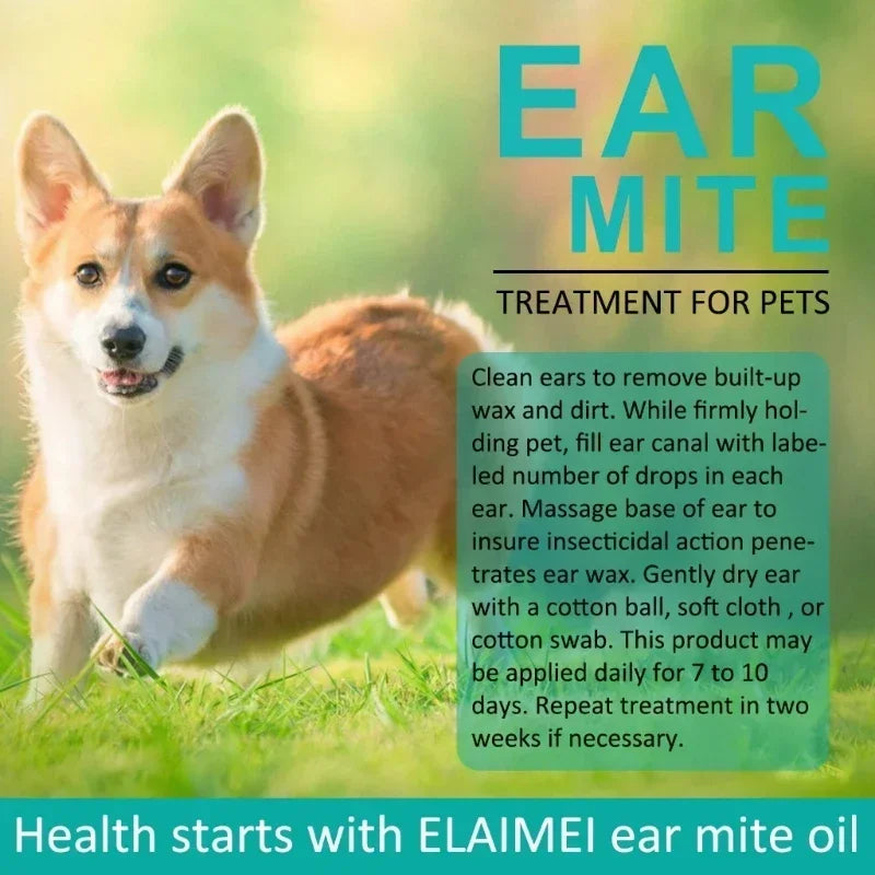 Huile de Nettoyage Douce pour les Oreilles des Chiens et des Chats