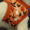 Halloween Dog Dress with Pumpkin & Bat Print