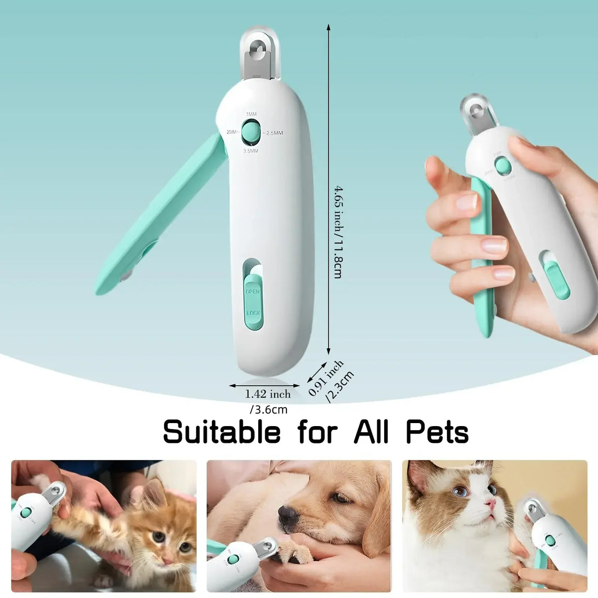 Adjustable Pet Nail Clipper for Cats and Dogs