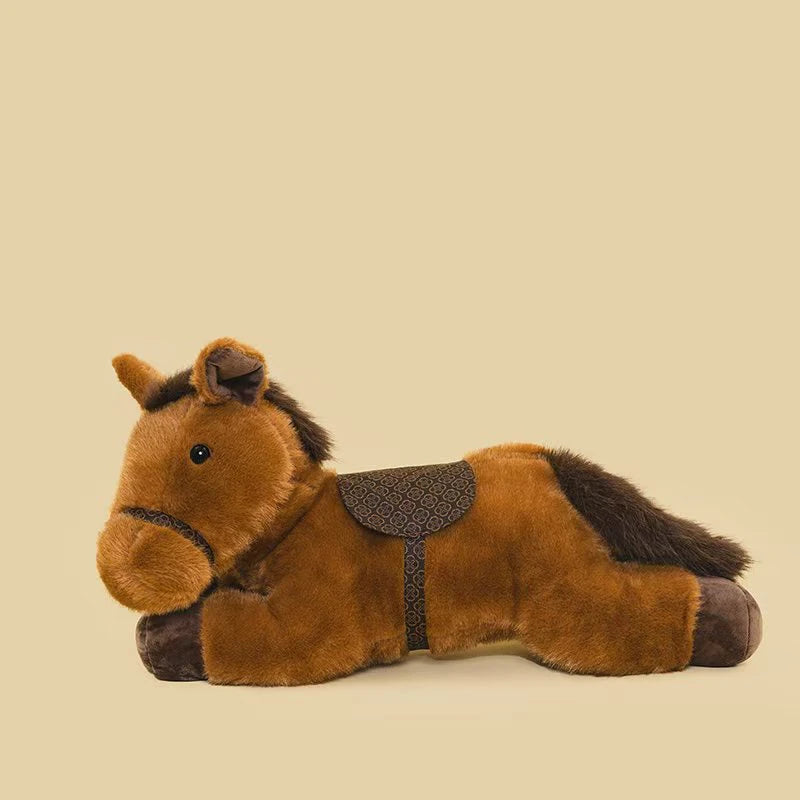 Lying Horse Plush Toy – Soft Stuffed Animal for Lounge & Decor