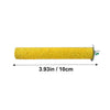 Zyliger, goldgelber Holzfußständer für Papageien und Vögel, 10 cm lang.