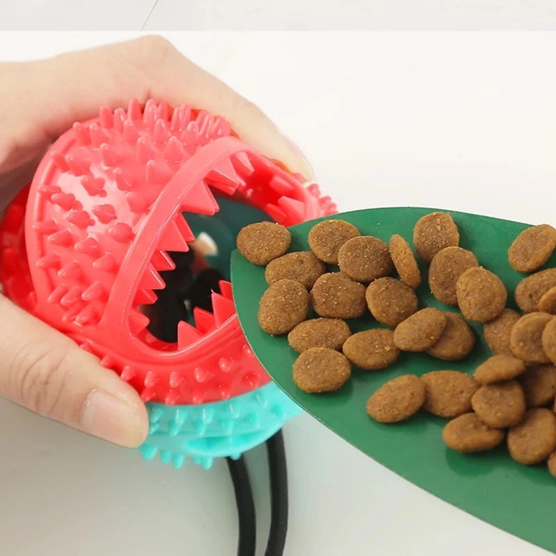Interactive Suction Cup Dog Chew Toy for Dental Health & Play