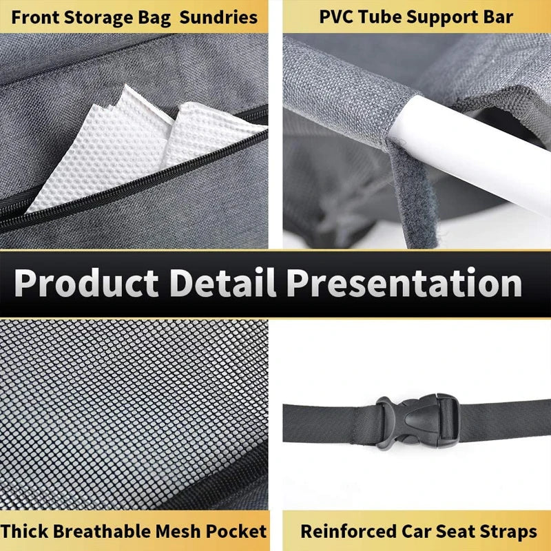 Siège Auto pour Animaux avec Pochette de Rangement