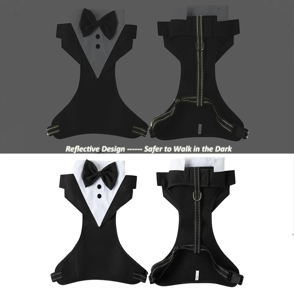 Dog Tuxedo with Bowtie for Weddings and Special Occasions