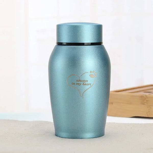 Pet Memorial Ashes Storage Box with Paw Print Lid