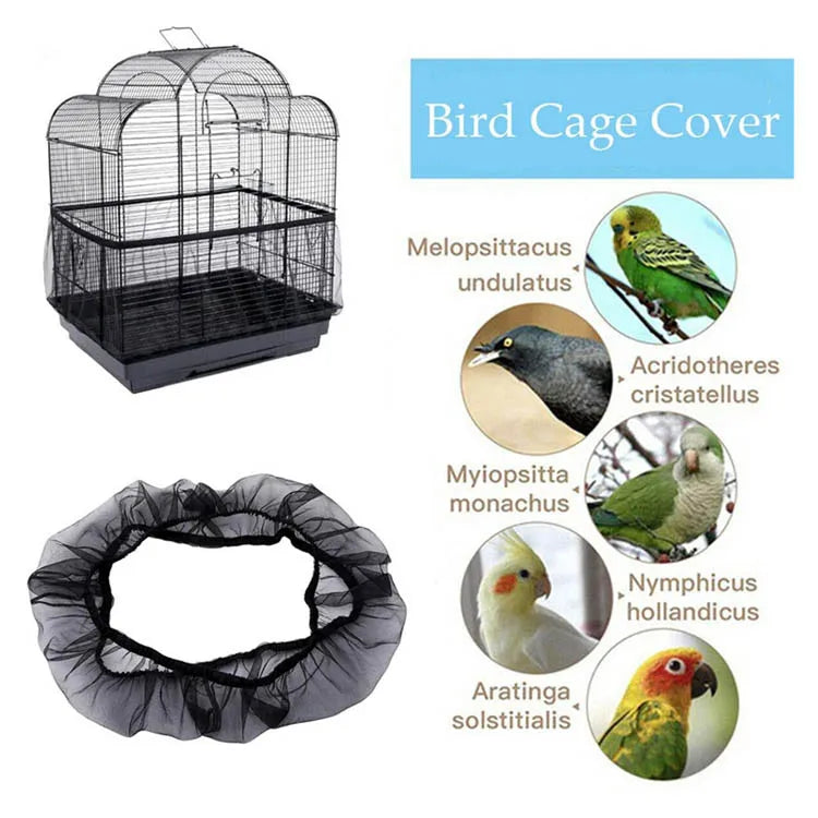 Breathable Nylon Birdcage Cover with Elastic Fit
