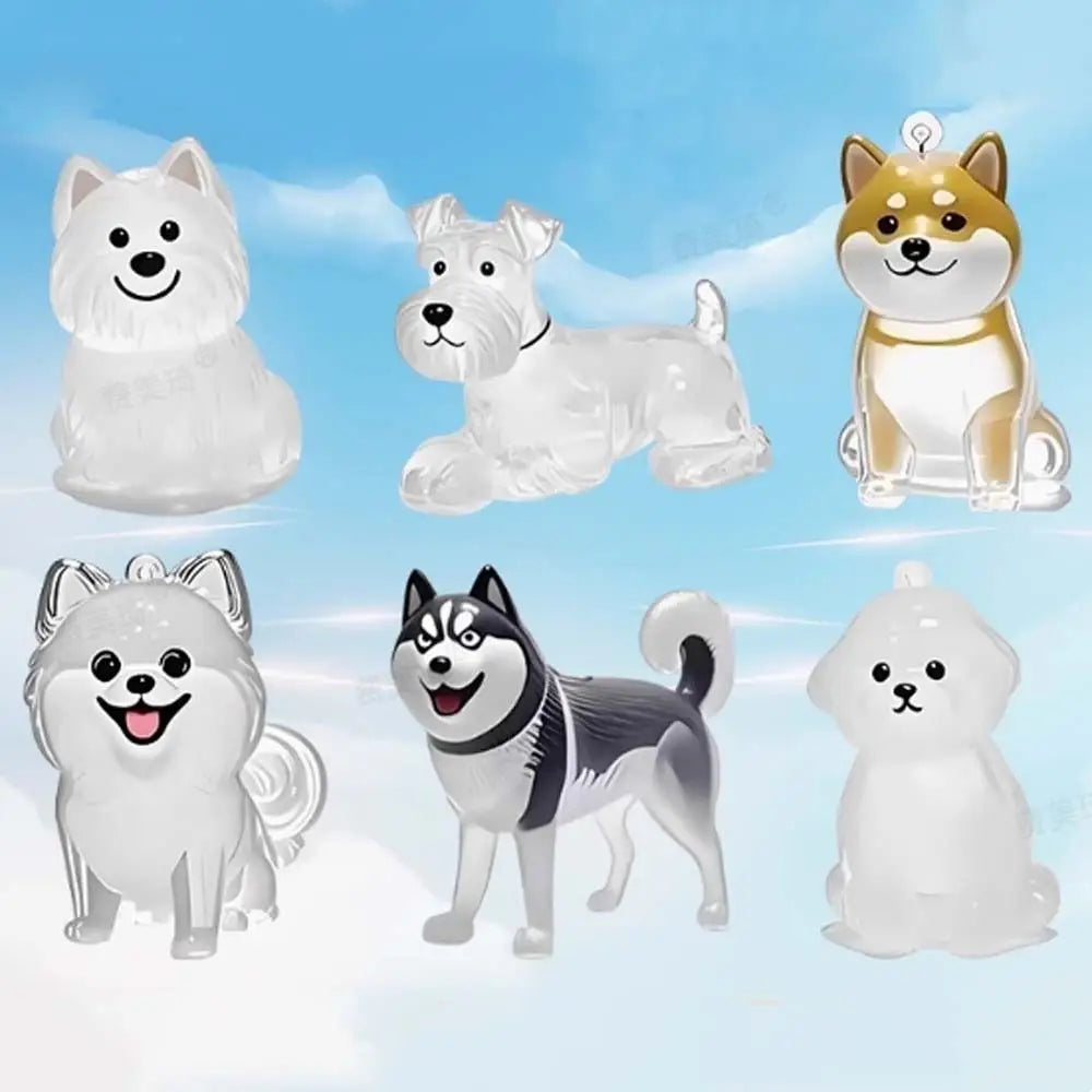 Cartoon Dog Transparent Acrylic Keychain