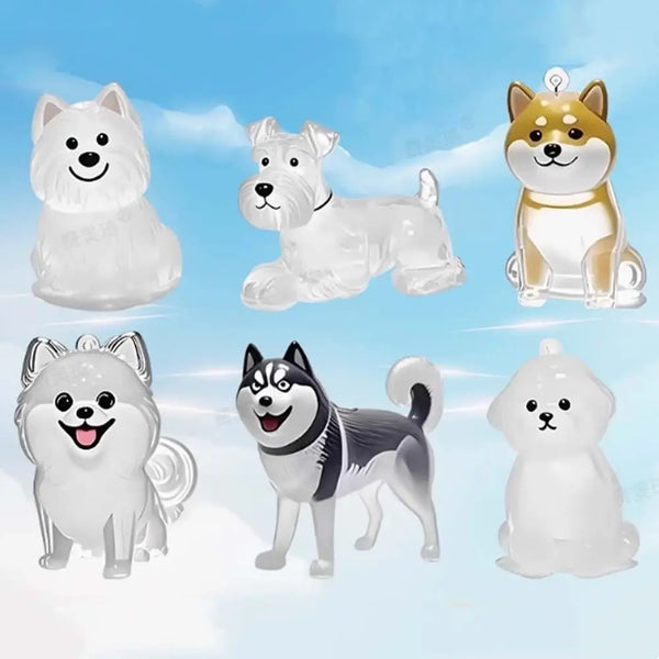 Cartoon Dog Transparent Acrylic Keychain