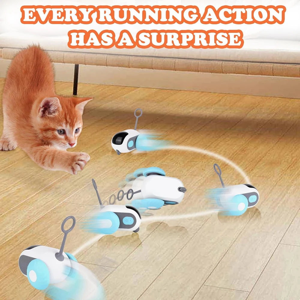 Interactive Smart Cat Toy Car with Remote Control