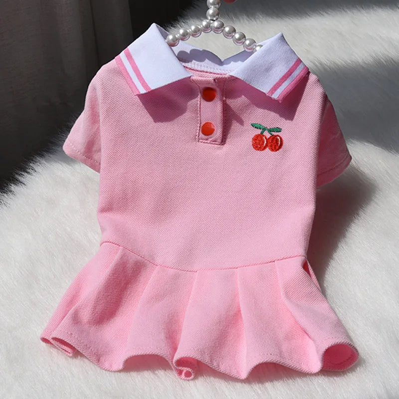 Vestido Polo de Algodón para Perros Pequeños