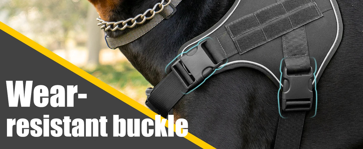 Tactical Dog Harness with Reflective Strips for Training and Outdoor Adventures