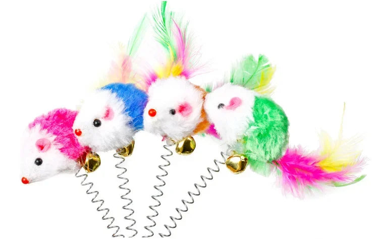 Juguete Interactivo para Gatos con Varita de Plumas y Cascabel
