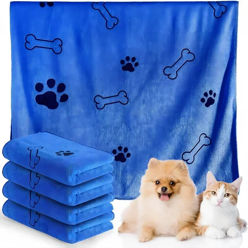 Ultra-Soft Quick-Dry Pet Bath Towel for Dogs and Cats