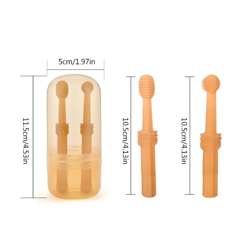 Silicone Pet Toothbrush Set for Cats and Dogs – 360° Dental Cleaning