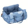 Dog Car Seat with Safety Belt – Non-Slip, Washable Travel Bed for Small Dogs
