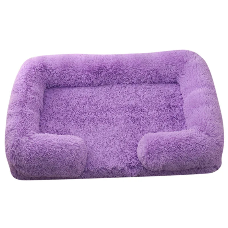 Large Dog Bed with Plush Cover and Removable Pad