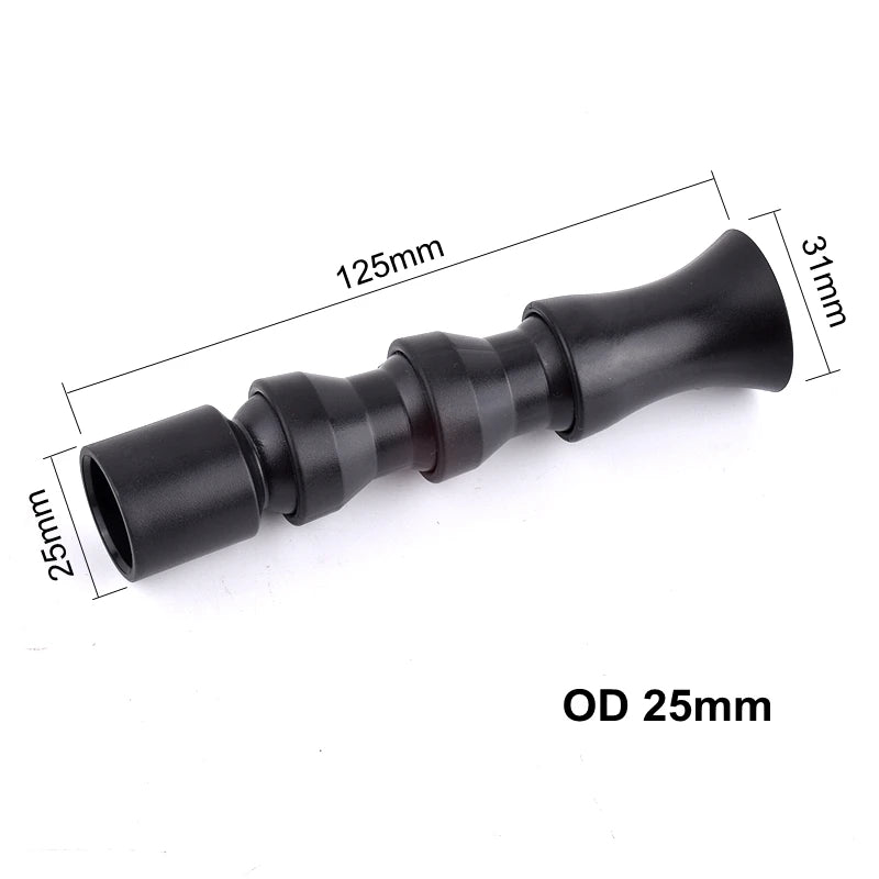Schwarzer, verstellbarer Aquarium-Wasserauslassstrahl mit 125mm Länge und 31mm Breite