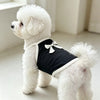 Ribbed Sleeveless Pet Vest with Bow Knot for Small Dogs and Cats