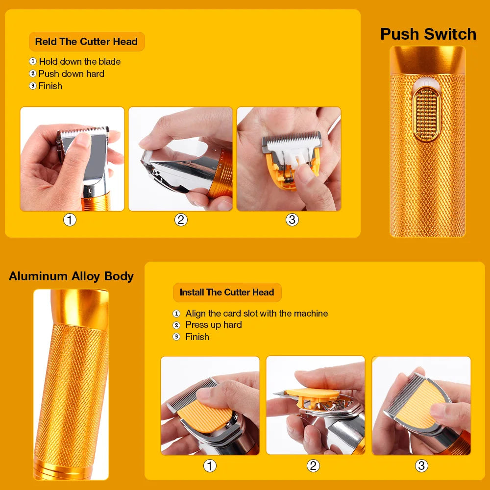 12V Professional Electric Pet Grooming Clippers for Cats, Dogs, and Rabbits