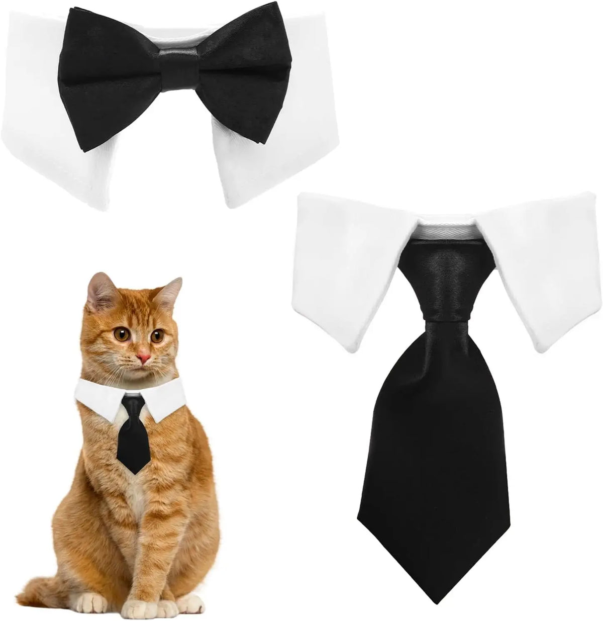 Adjustable Bow Tie Collar for Cats and Small Dogs