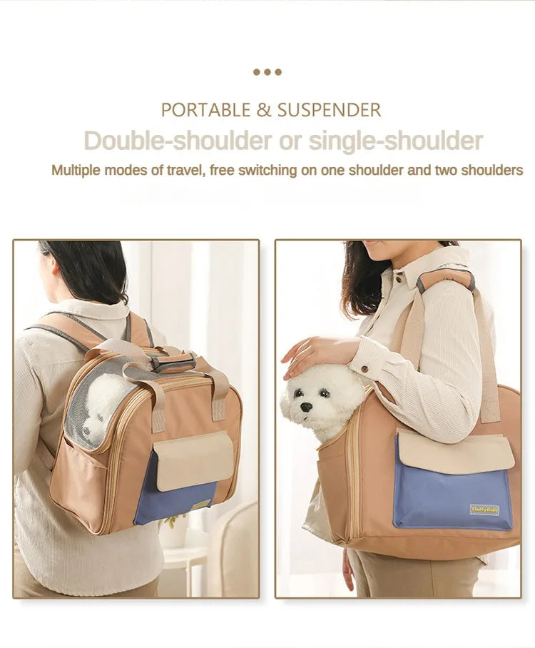 Atmungsaktiver Haustier-Tragetaschen-Rucksack für kleine Katzen und Hunde