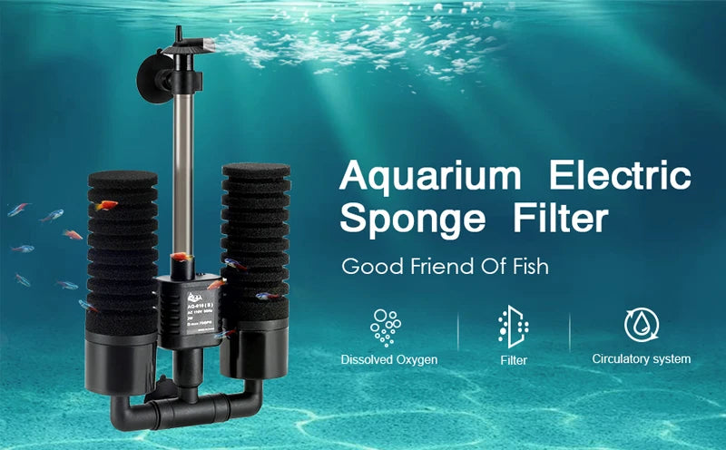 Filtre Submersible 3-en-1 Silencieux pour Aquarium
