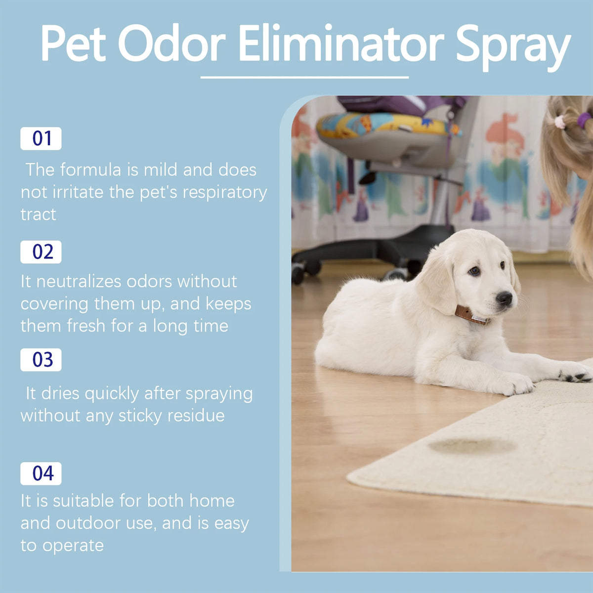 Plant-Based Pet Odor Eliminator Spray – Citrus & Green Tea