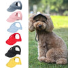 Eine Kollektion von verstellbaren Hundebälle-Caps in verschiedenen Farben wie grau, rosa, blau, rot, schwarz und gelb.