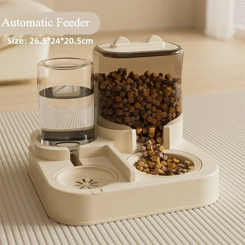 Gravity Pet Feeder and Water Fountain Set