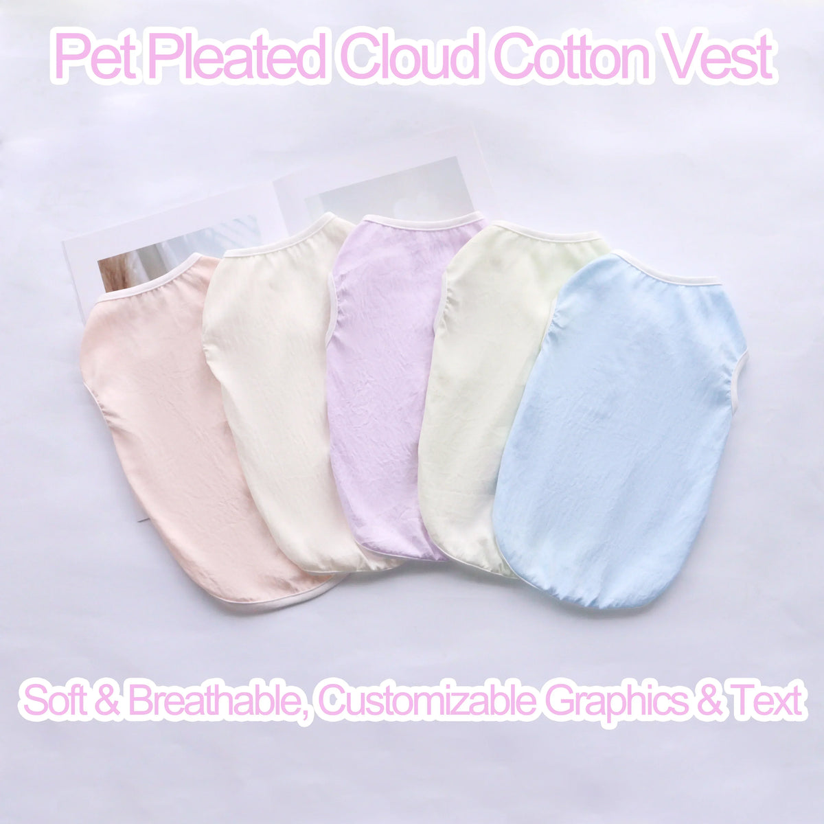 Breathable Summer Pet Vest with Fun Print – Sleeveless Casual Shirt for Small Dogs & Cats