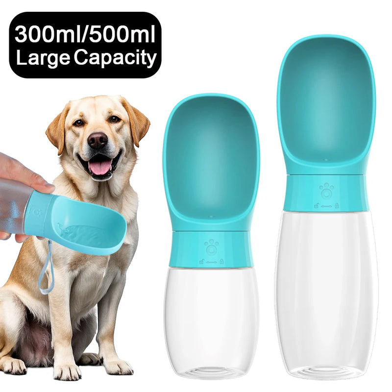 Botella de Agua Portátil para Mascotas con Bol Integrado