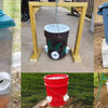 Automatic Gravity Poultry Feeder Kit - Rainproof DIY Port