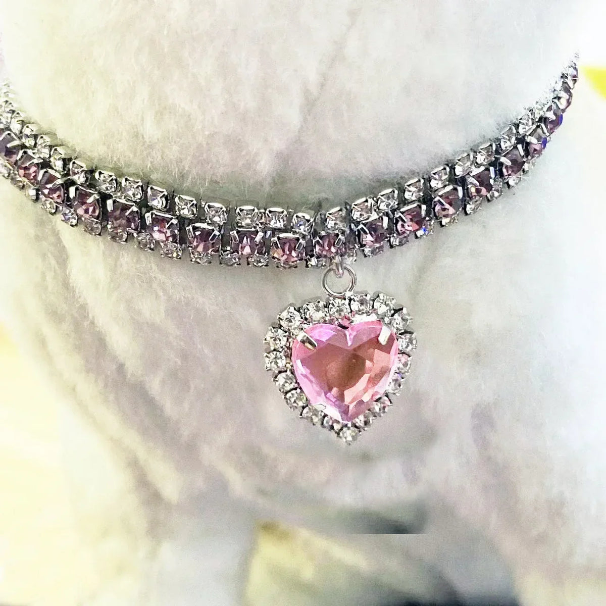 Love Water Drop Diamond Pet Necklace for Cats and Dogs