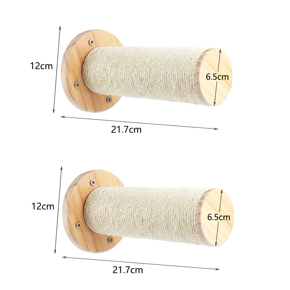 Cat Scratching Post with Sisal and Wood