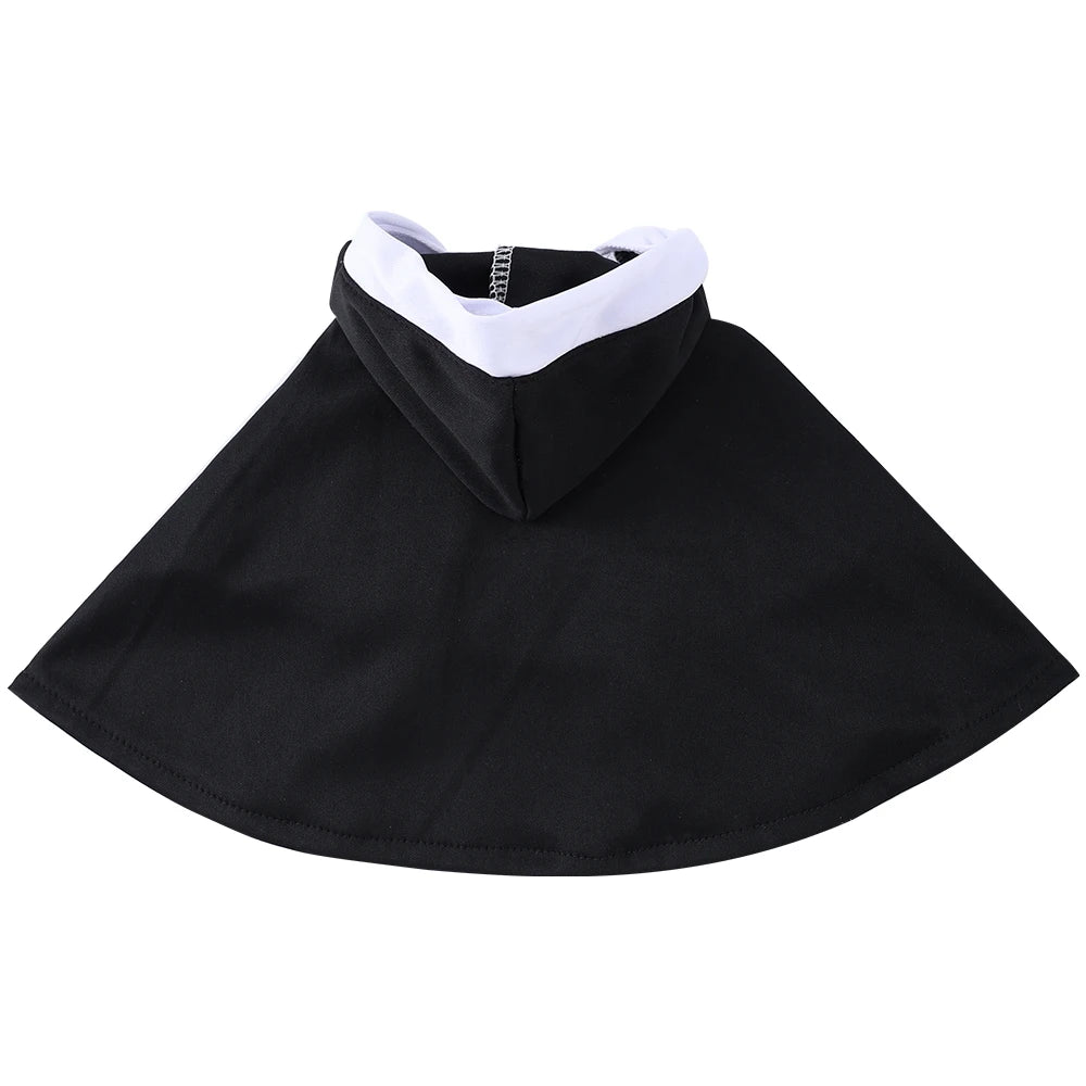 Black and white funny Halloween cat nun costume for dogs and cats