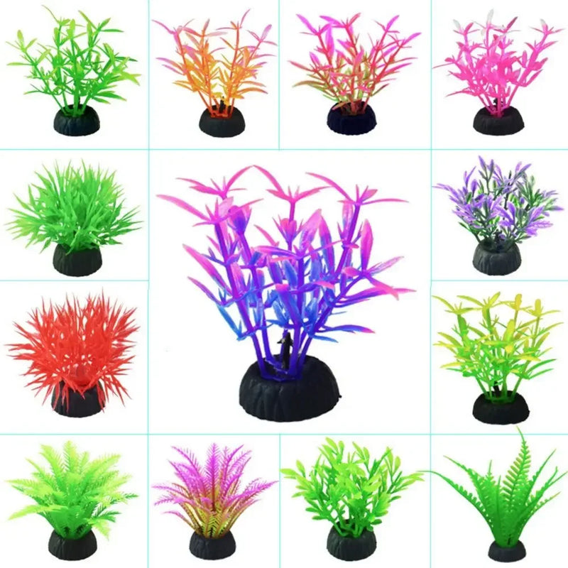 Plantes Artificielles en PVC pour Aquarium - Décoration de Bacs à Poissons