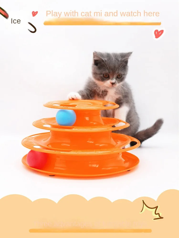 Multi-Level Cat Puzzle Track Toy