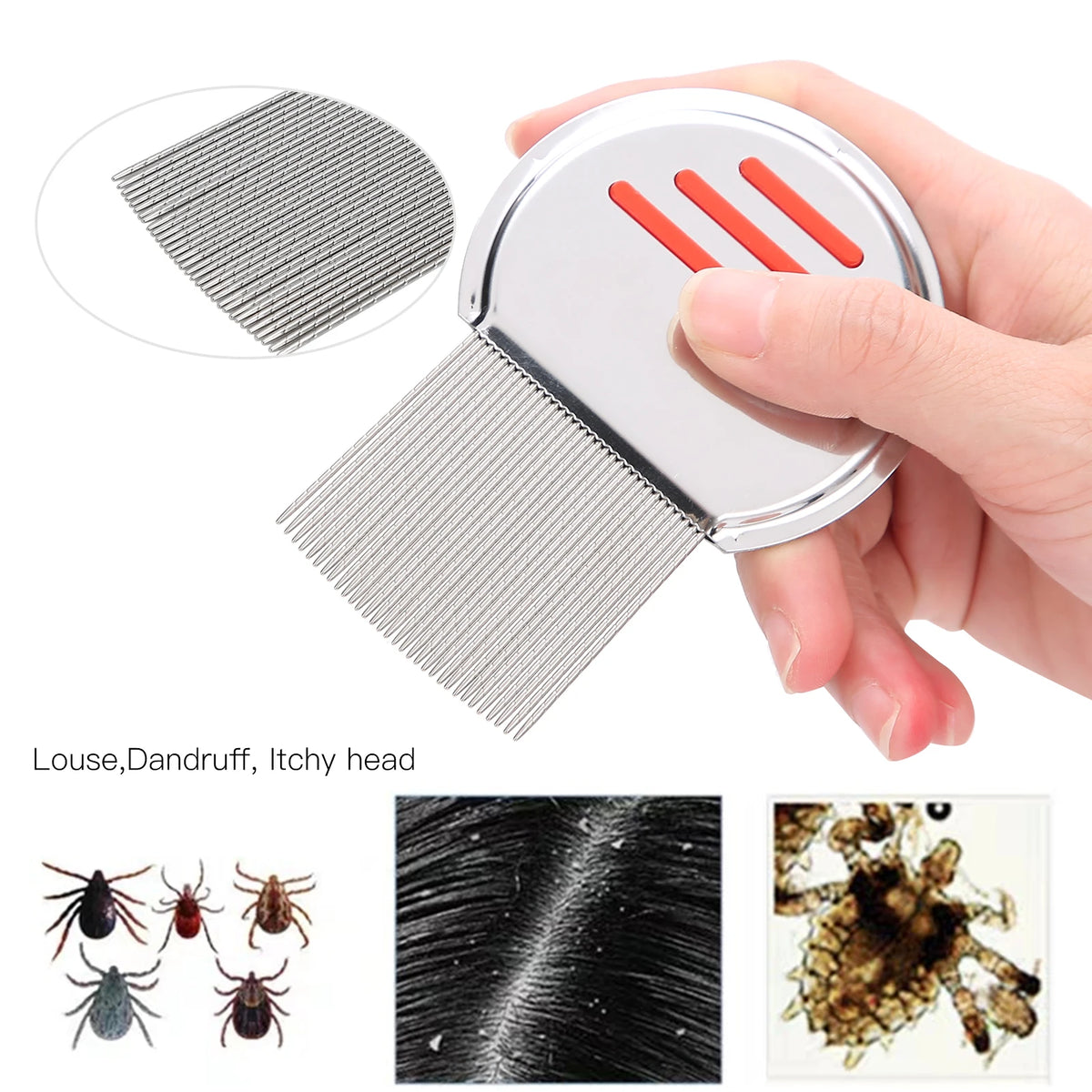 Stainless Steel Lice and Nit Removal Comb
