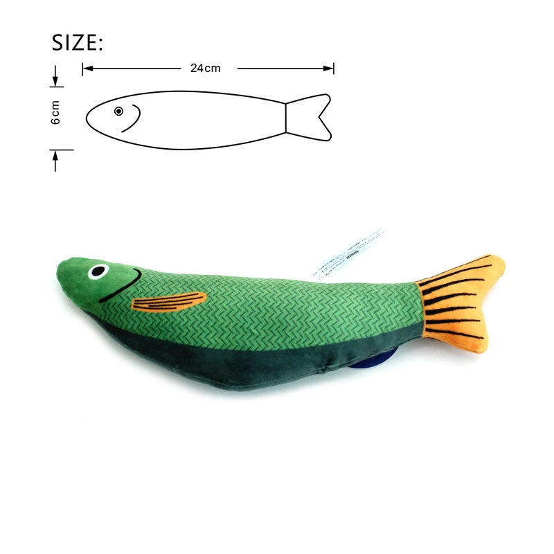 Jouet en Peluche Poisson à la Catnip pour Chats