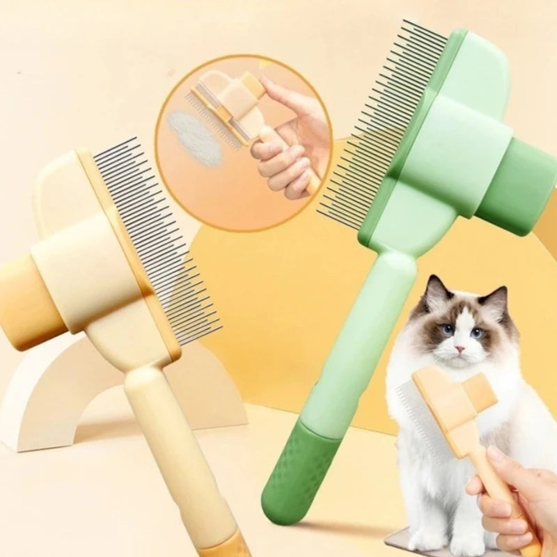 Peigne de toilettage en acier inoxydable pour animaux