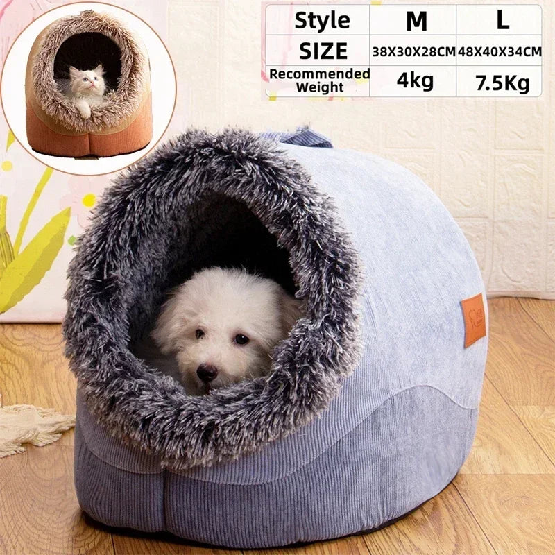Niche Douillette Rayée pour Animaux