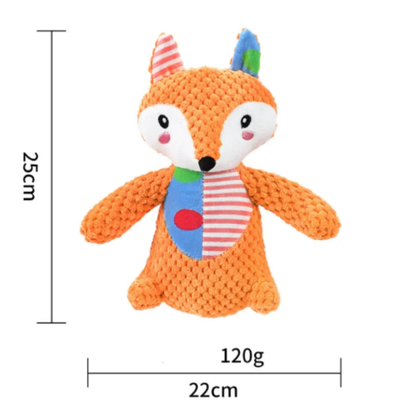 Plush Squeaky Donkey Dog Toy for Teething and Interactive Play