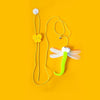 Smart Hanging Cat Toy with Feathers and Twin Ropes