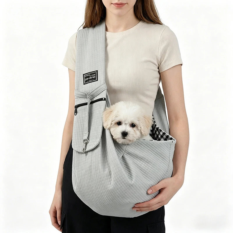 Breathable Crossbody Pet Carrier Bag for Small Dogs & Cats