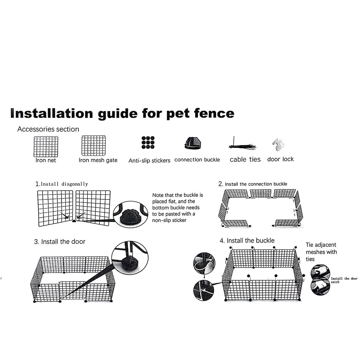 Modular Pet Playpen with Easy Assembly