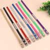 Individuell gravierte Leder-Hundehalsband mit ID-Tag