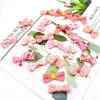 Pink Bow Hair Clips for Small Dogs - Pet Grooming Accessories (10 Pack)