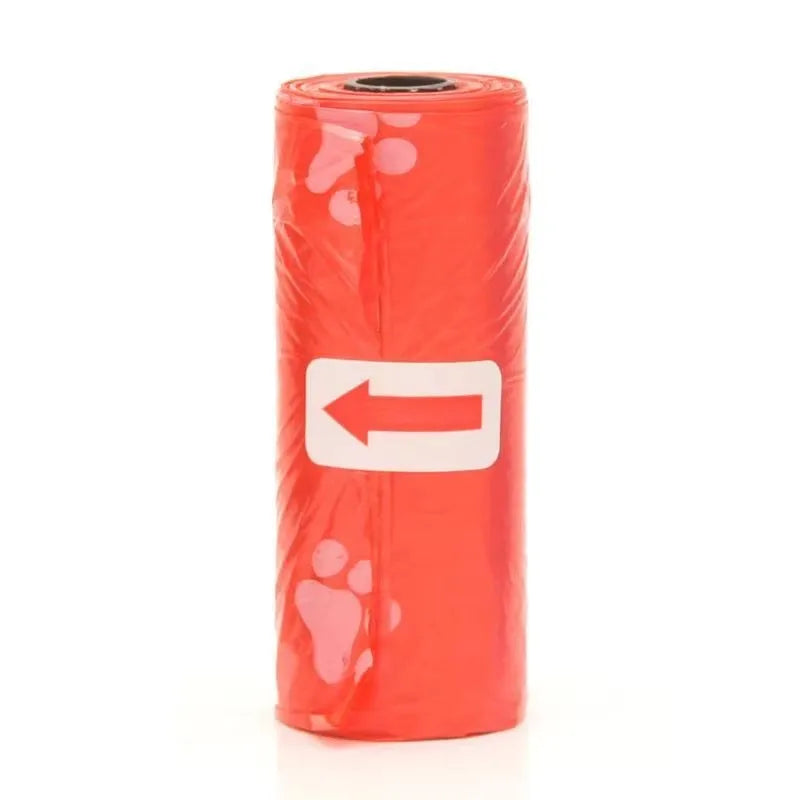 Disposable Dog Waste Bags with Bone-Shaped Dispenser and Leash Clip