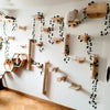 Wall-Mounted Cat Climbing Shelves with Hammock and Scratching Post