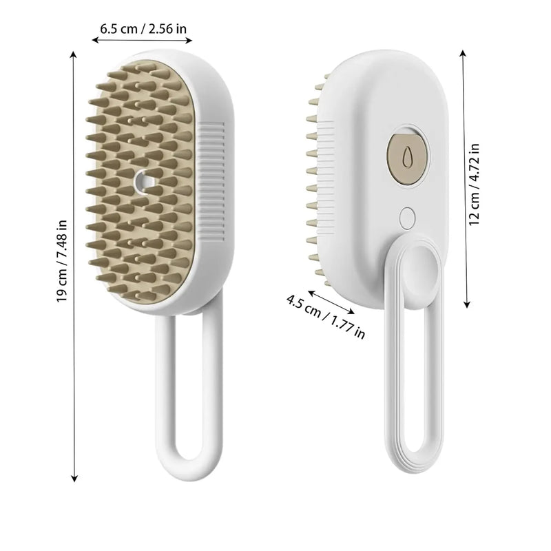 Brosse de toilettage électrique pour animaux avec fonction vapeur
